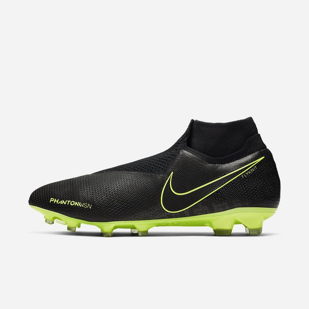 Crampon De Foot Nike Phantom Vision Elite Dynamic Fit FG Noir 2463-780 Black/Volt/Black Femme | DTN-21414319